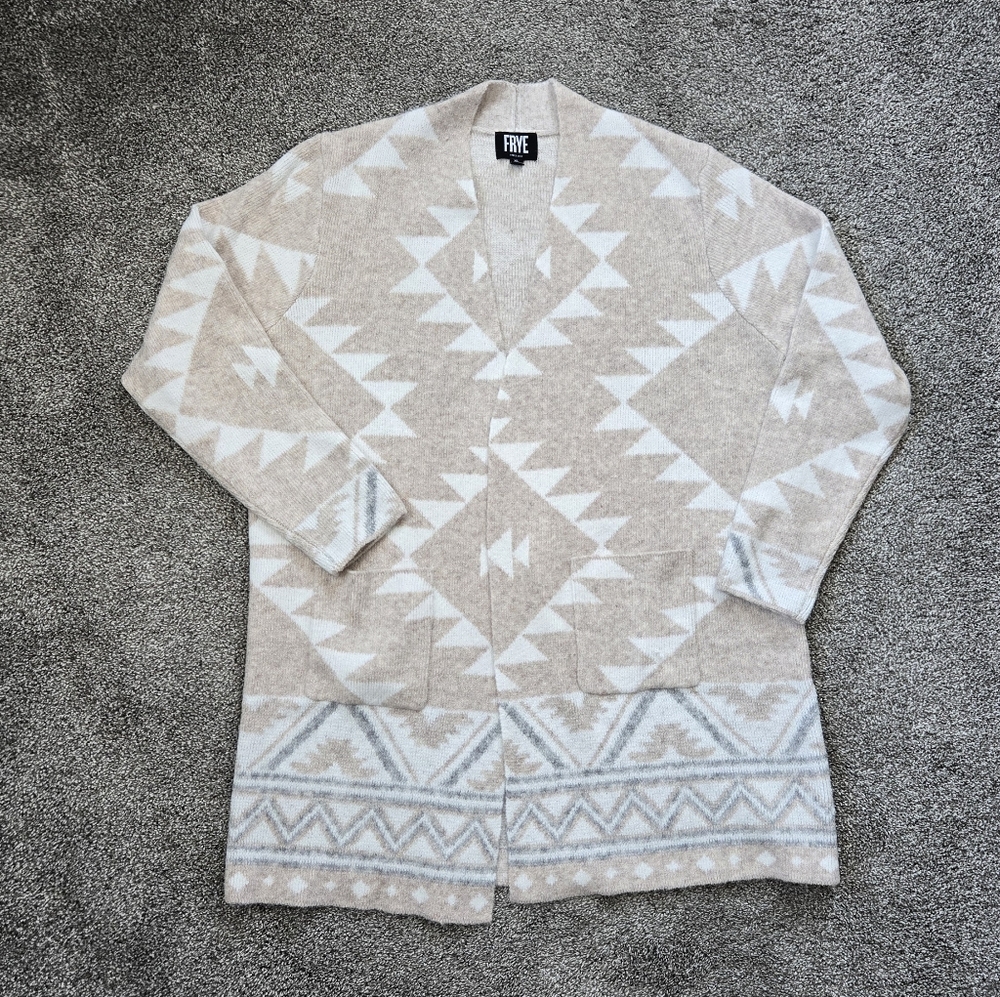 Frye Patterned Cardigan Sweater NEW size XL